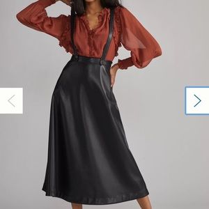 NWT Anthropologie Faux Leather Skirt